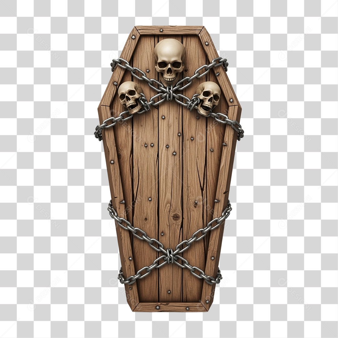 Caixão Decoração de Halloween PNG Transparente