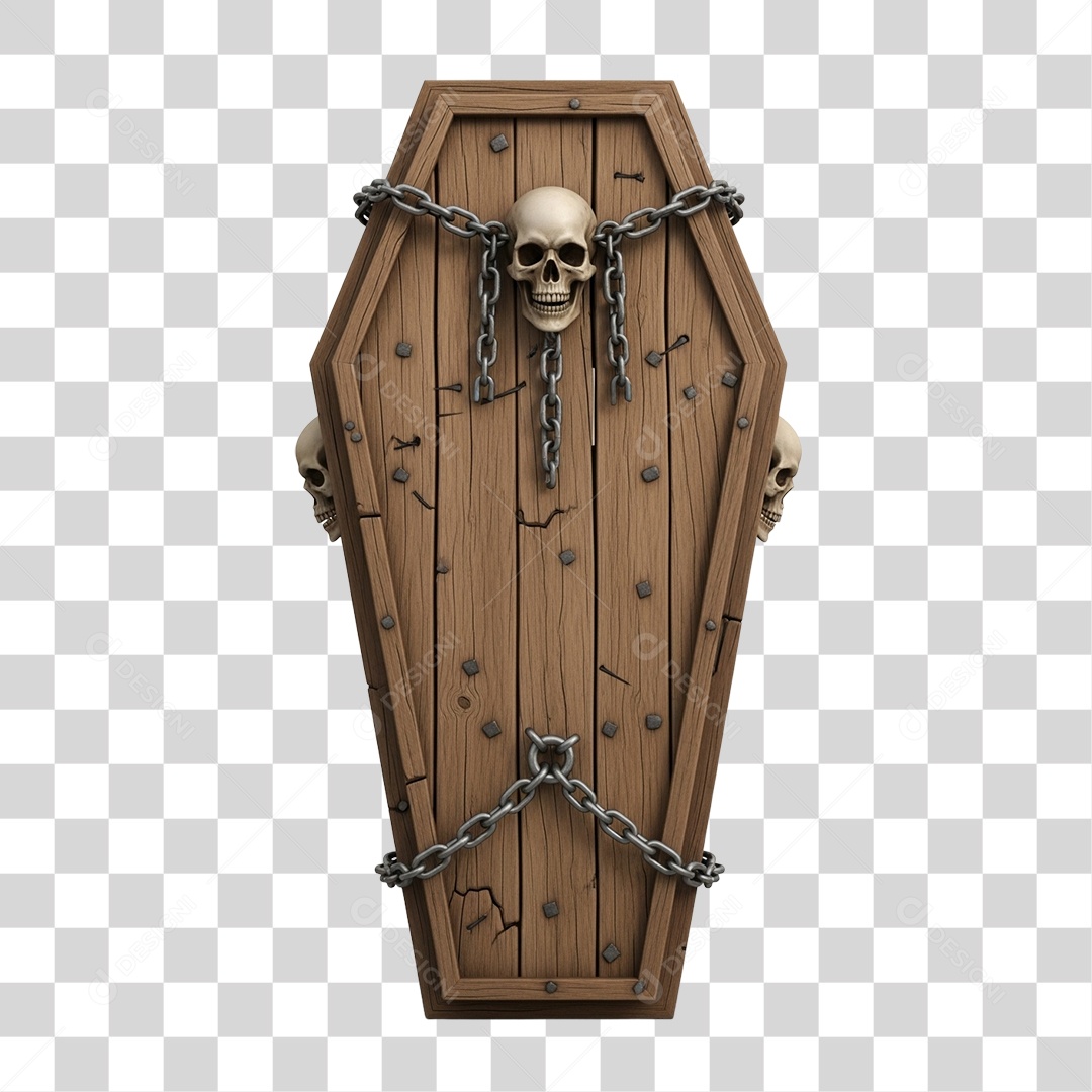 Caixão Decoração de Halloween PNG Transparente