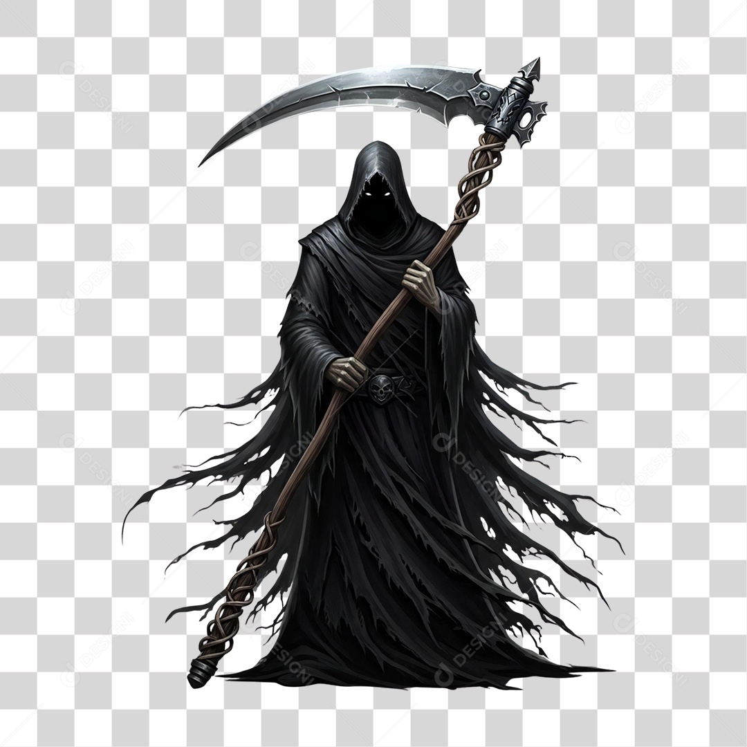 Ceifador Morte Decoração de Halloween PNG Transparente