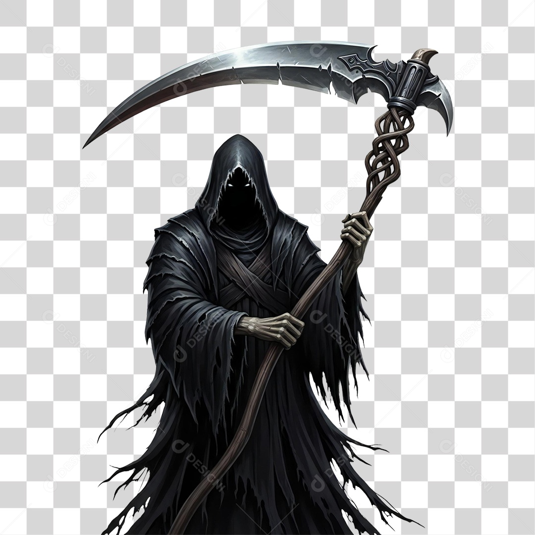 Ceifador Morte Decoração de Halloween PNG Transparente