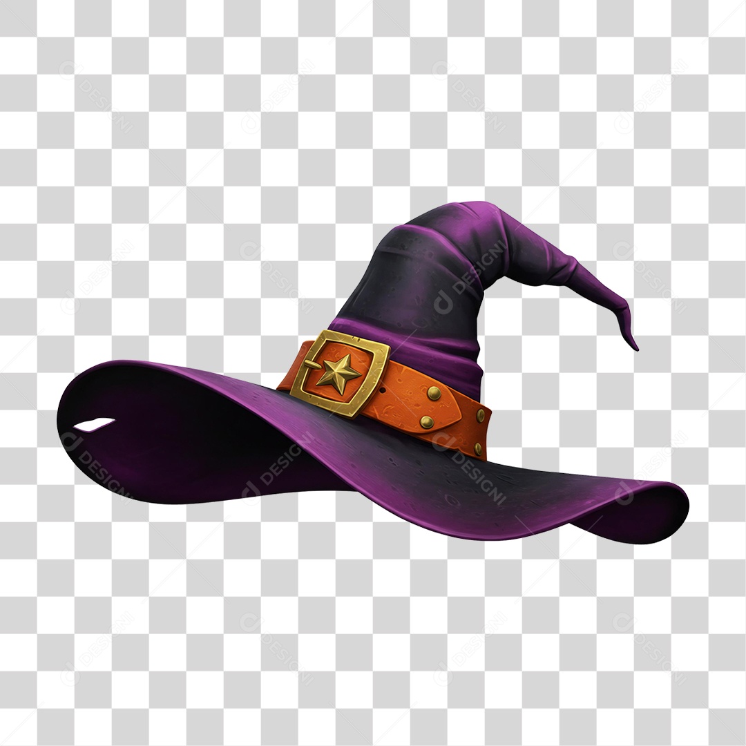 Chapéu de Bruxa Decoração de Halloween PNG Transparente