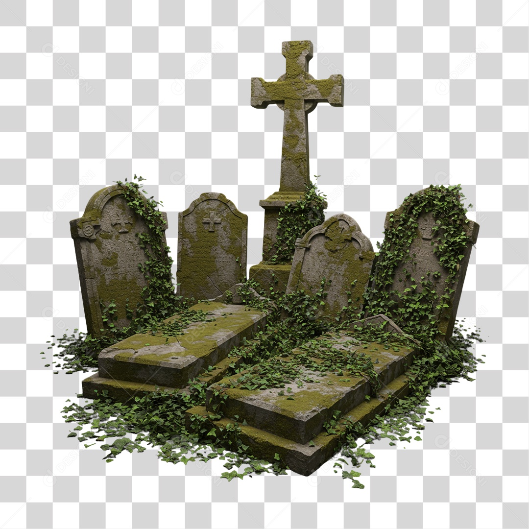 Cemitério Decoração de Halloween PNG Transparente