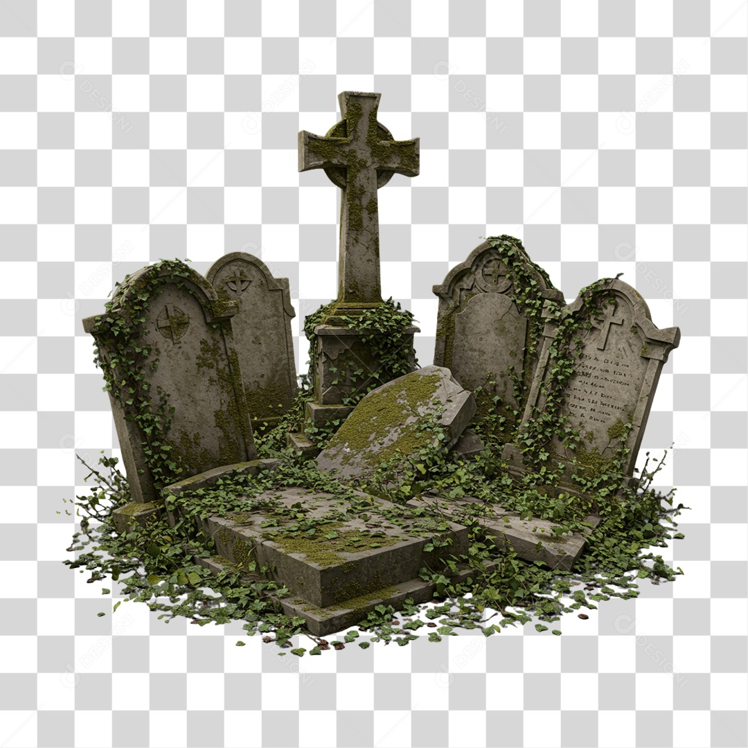 Cemitério Decoração de Halloween PNG Transparente