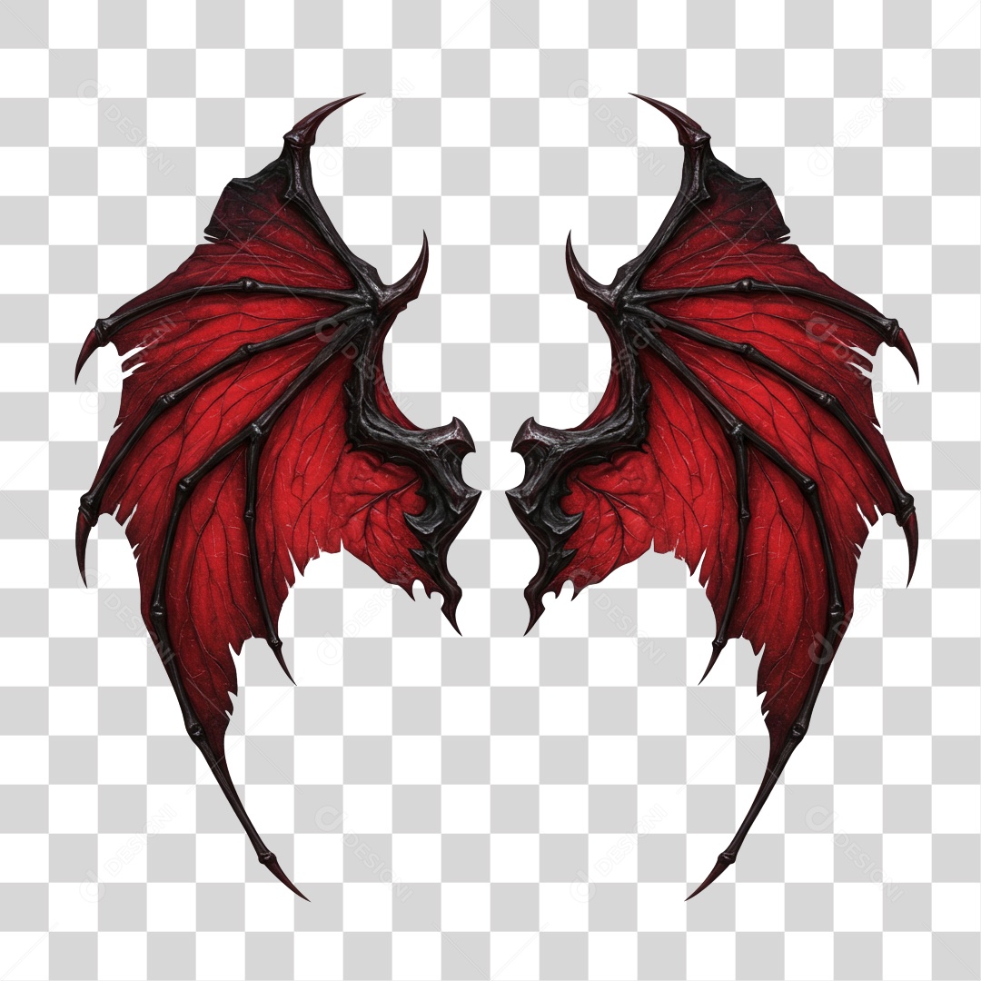 Asas Decoração de Halloween PNG Transparente