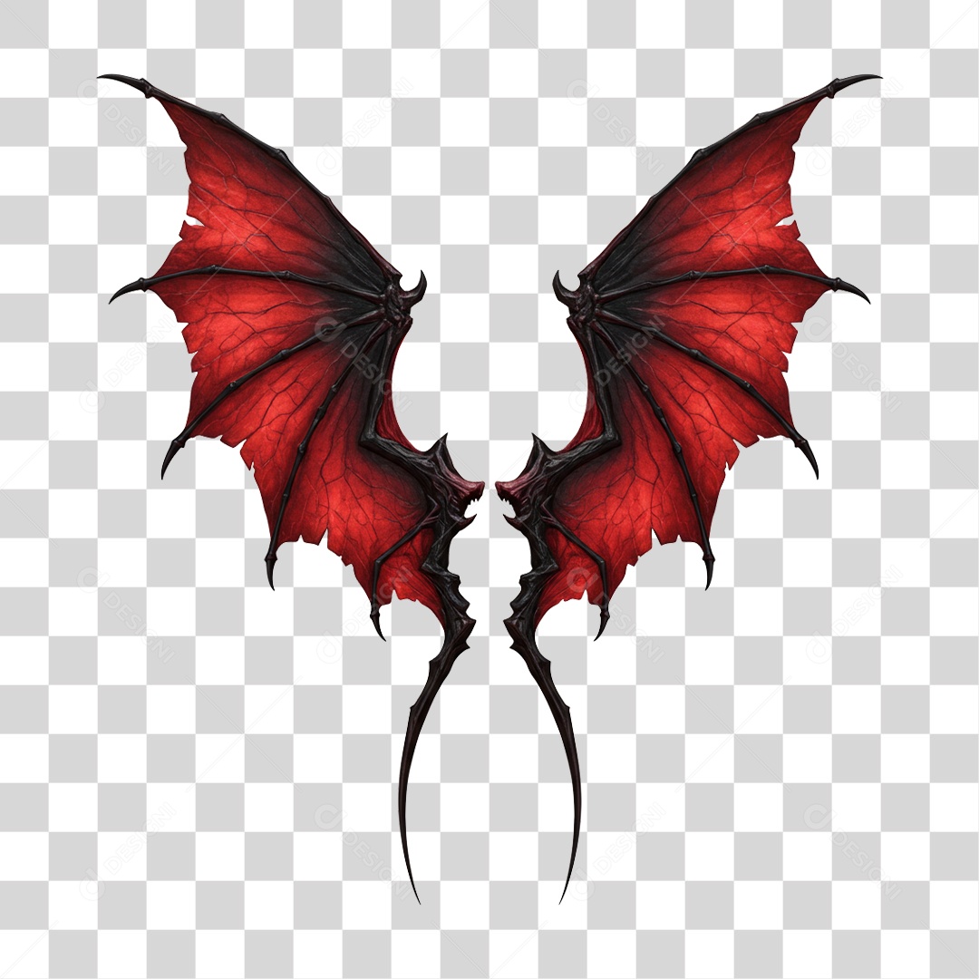 Asas Decoração de Halloween PNG Transparente