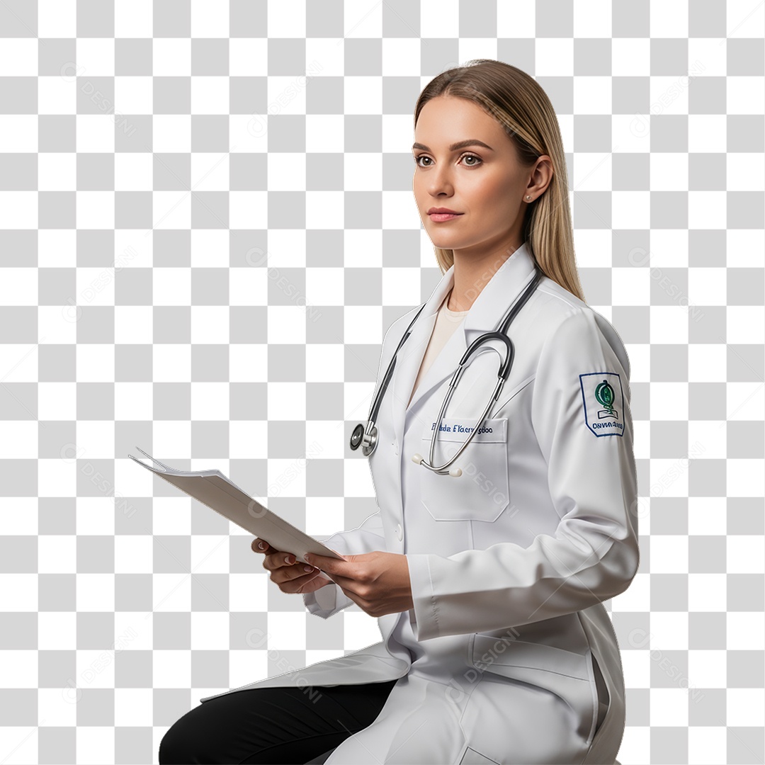 Profissional Mulher Médica PNG Transparente