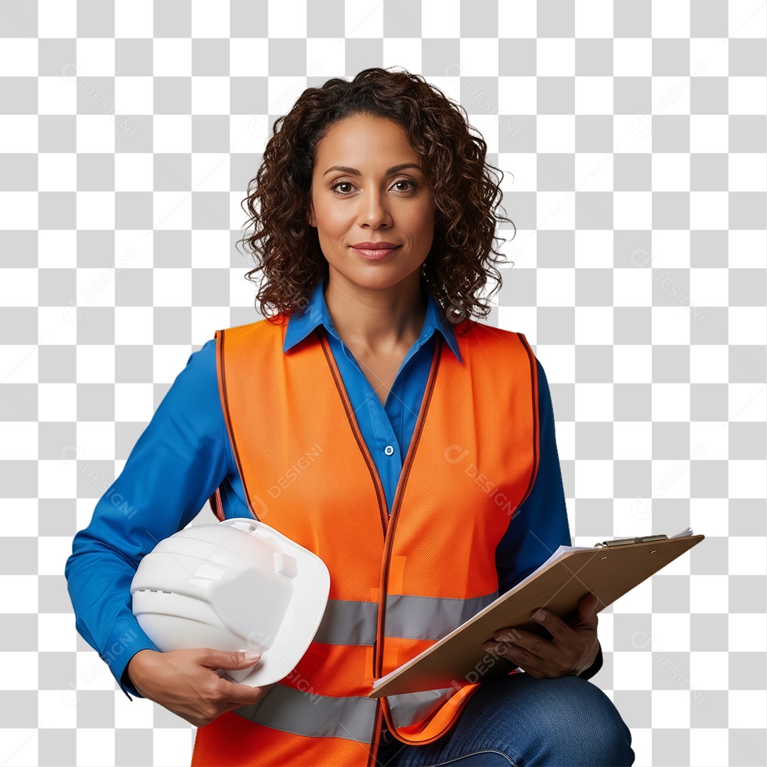 Profissional Mulher Engenheira PNG Transparente