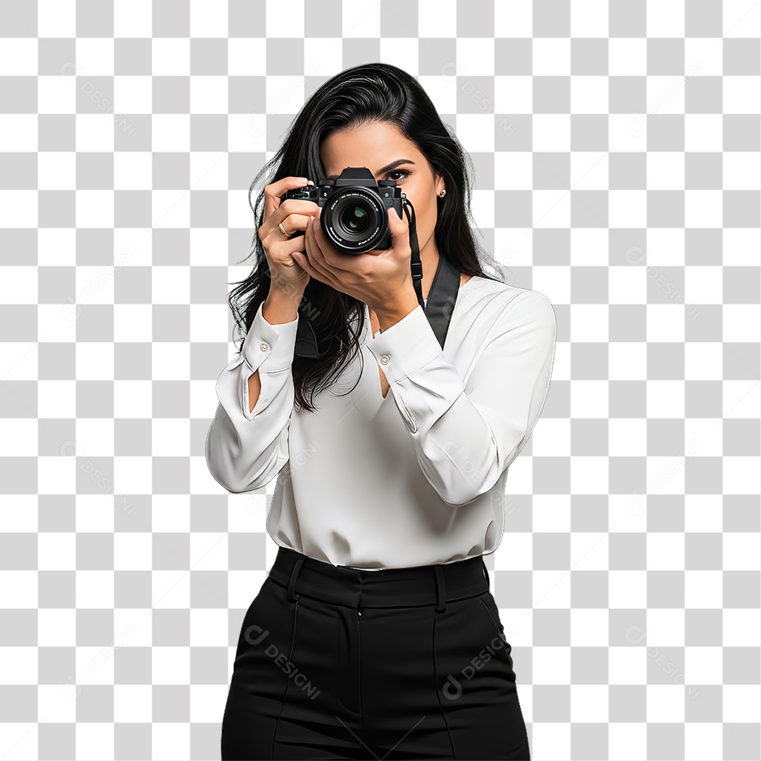 Profissional Mulher Fotografá PNG Transparente