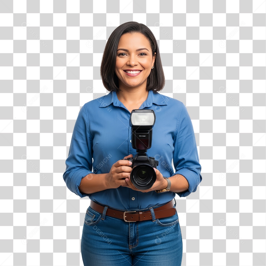 Profissional Mulher Fotografá PNG Transparente