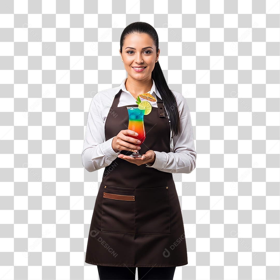 Profissional Mulher Garçonete PNG Transparente
