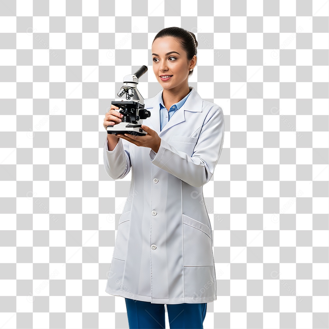Profissional Mulher Cientista PNG Transparente