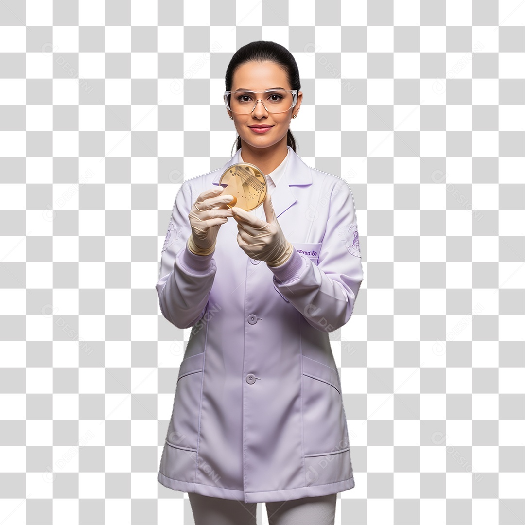 Profissional Mulher Cientista PNG Transparente