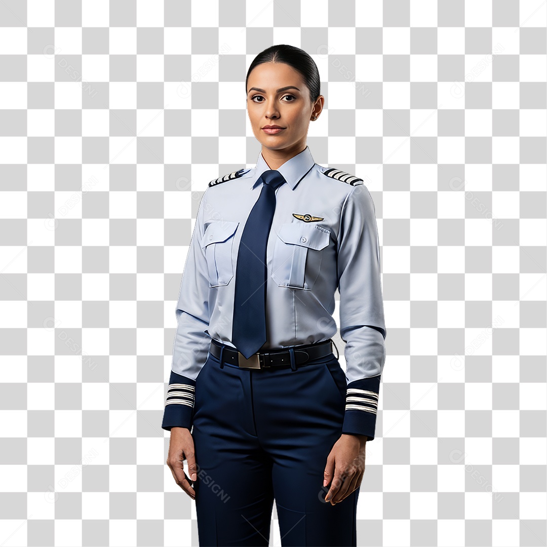 Profissional Mulher Piloto PNG Transparente