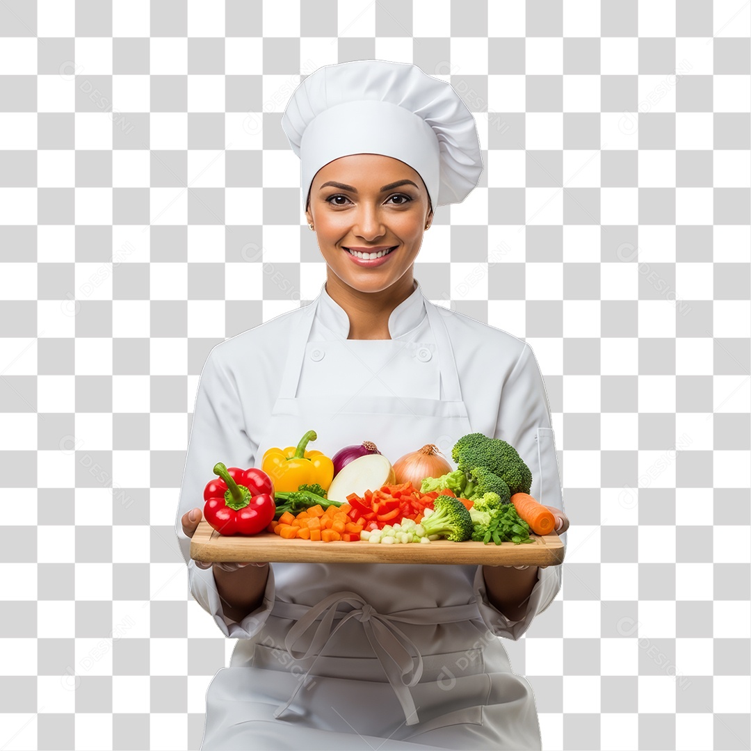 Profissional Mulher Cozinheira PNG Transparente