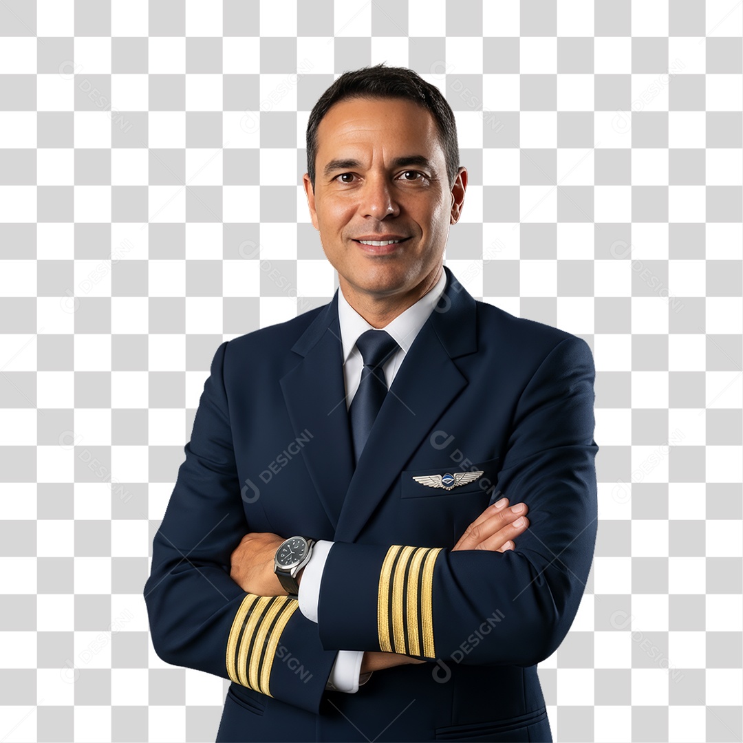 Profissional Homem Piloto PNG Transparente