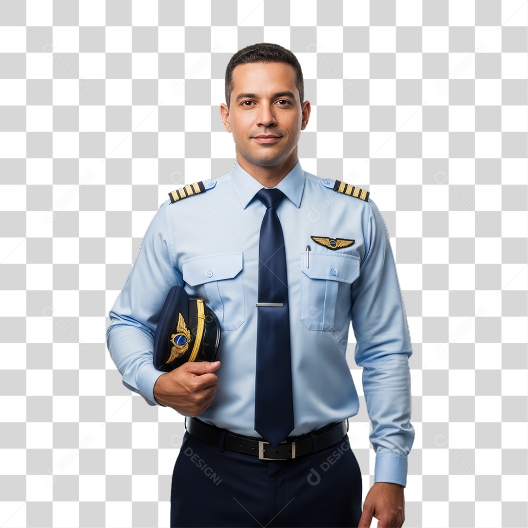 Profissional Homem Piloto PNG Transparente