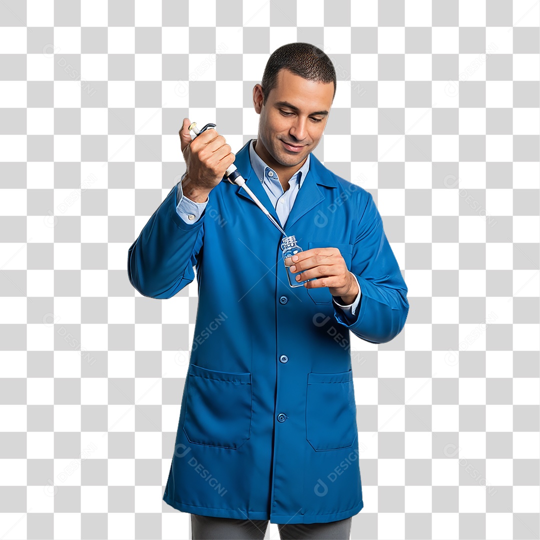 Profissional Homem Cientista PNG Transparente