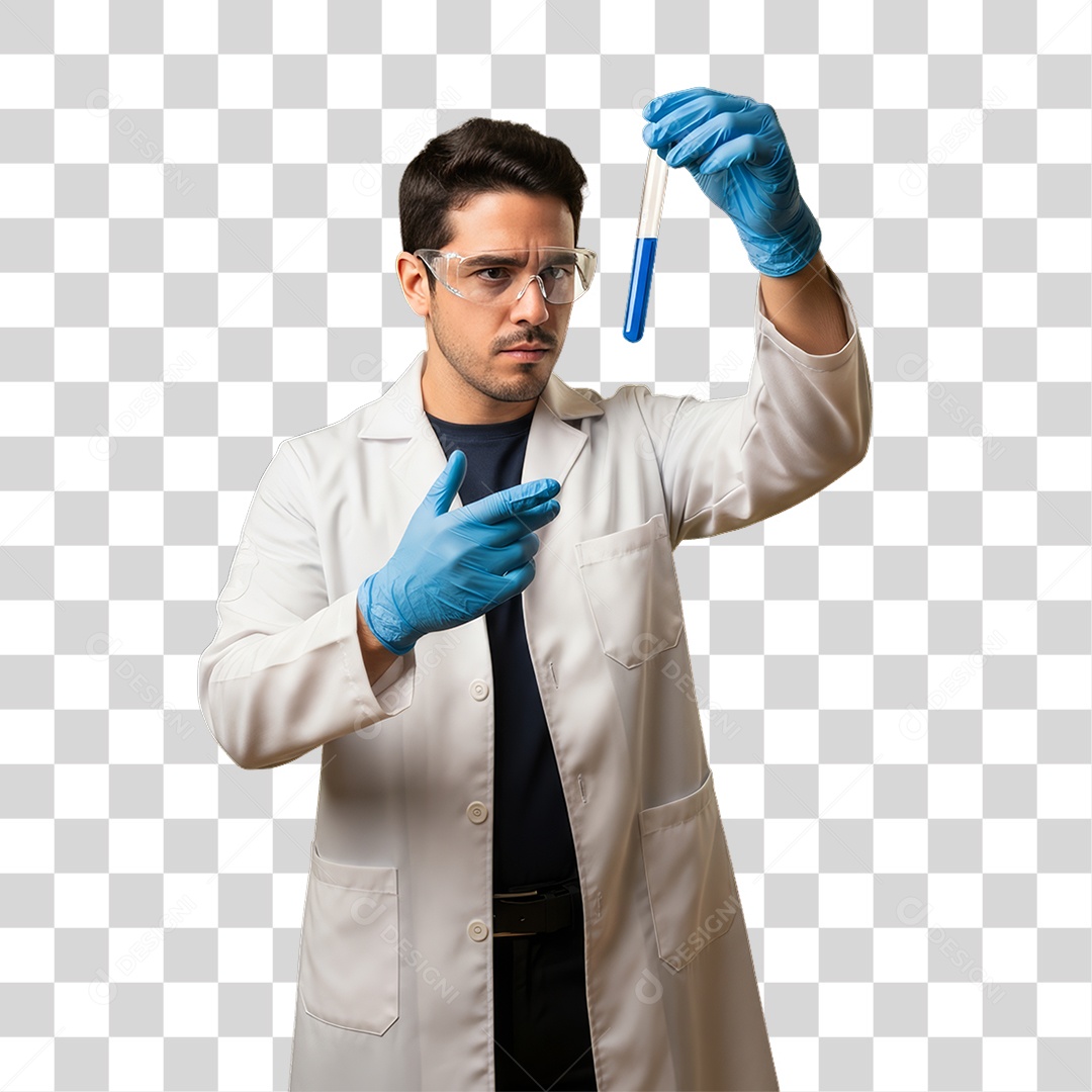 Profissional Homem Cientista PNG Transparente