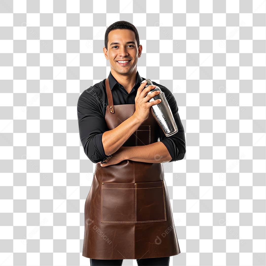 Profissional Homem Barmen PNG Transparente