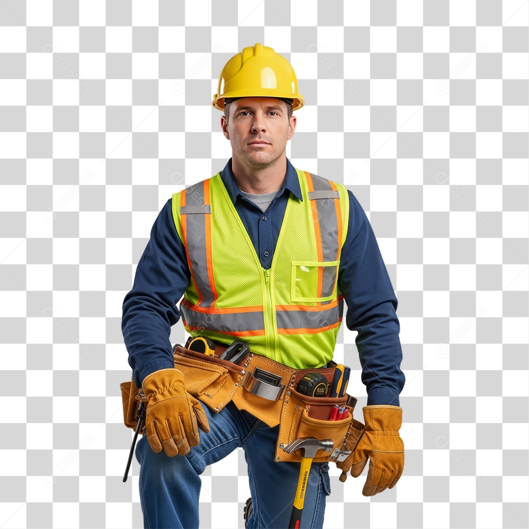 Profissional Homem Construtor PNG Transparente