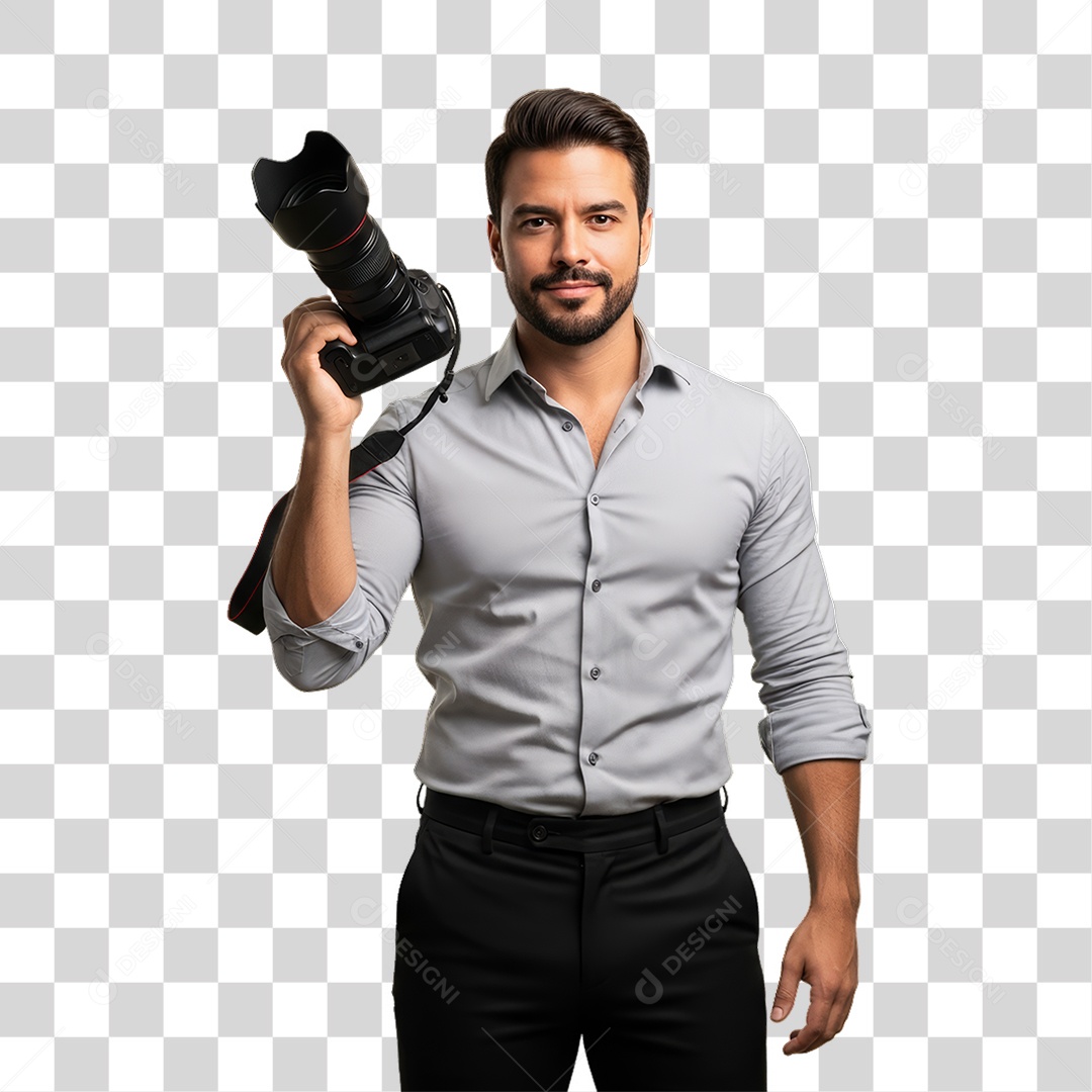 Profissional Homem Fotógrafo PNG Transparente