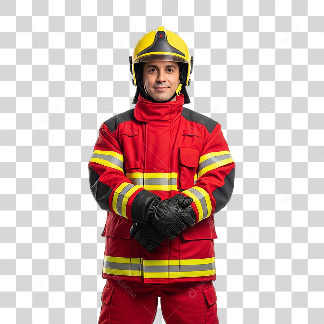 Profissional Homem Bombeiro PNG Transparente