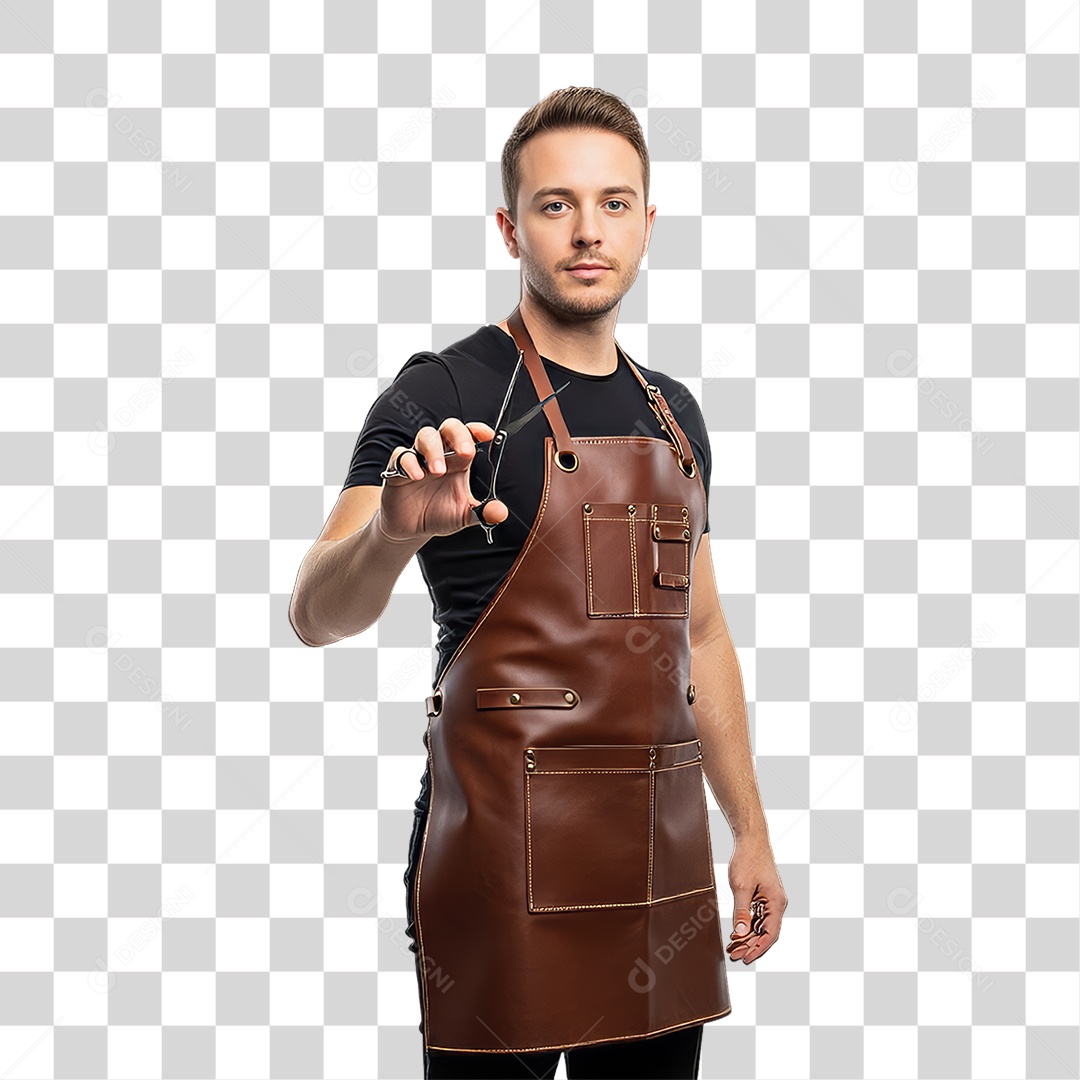 Profissional Homem Cabelereiro PNG Transparente