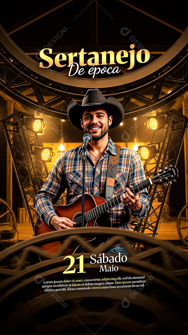 Story Flyer Sertanejo da Época Social Media PSD Editável