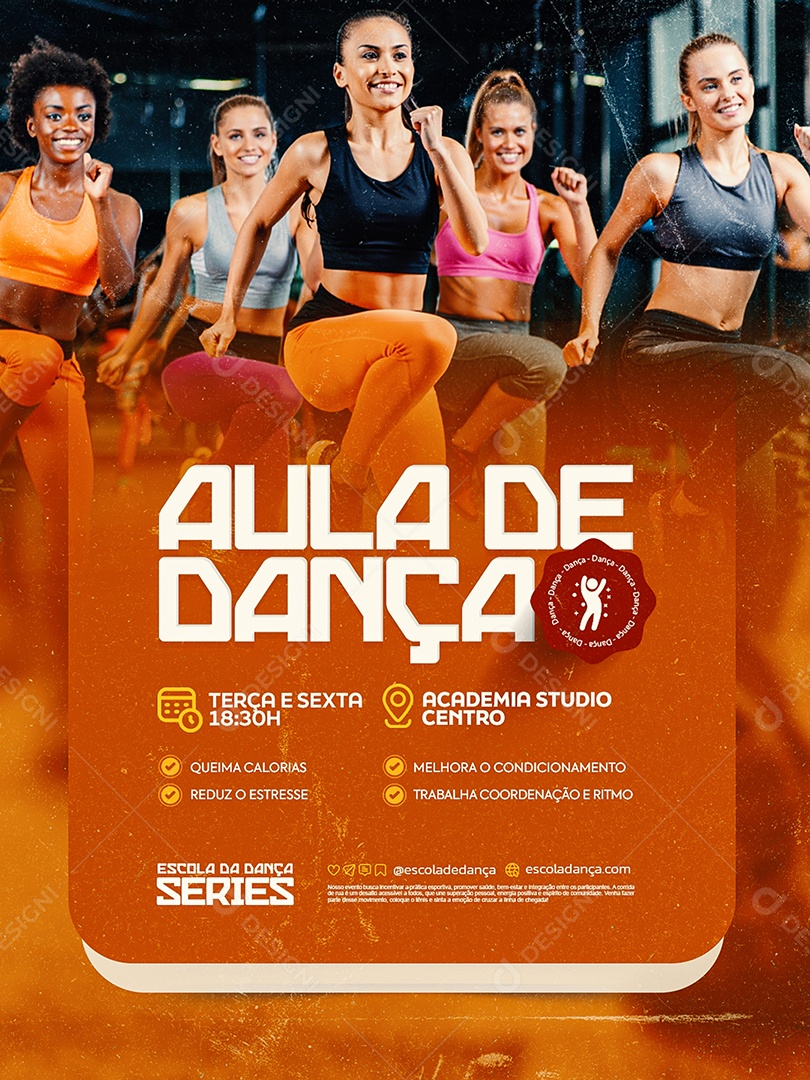 Aula de Dança Social Media PSD Editável