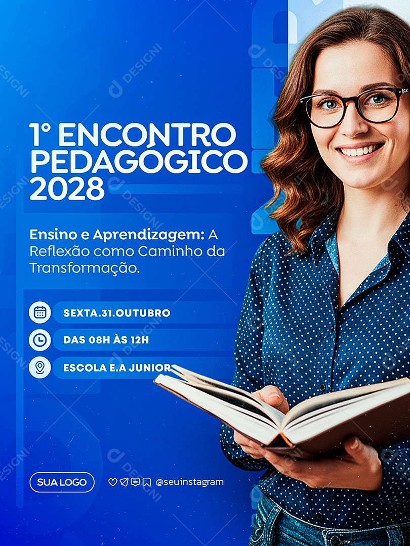 Encontro Pedagógico Social Media PSD Editável