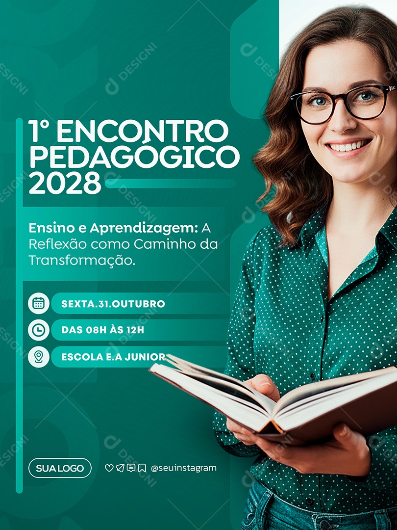 Encontro Pedagógico Social Media PSD Editável