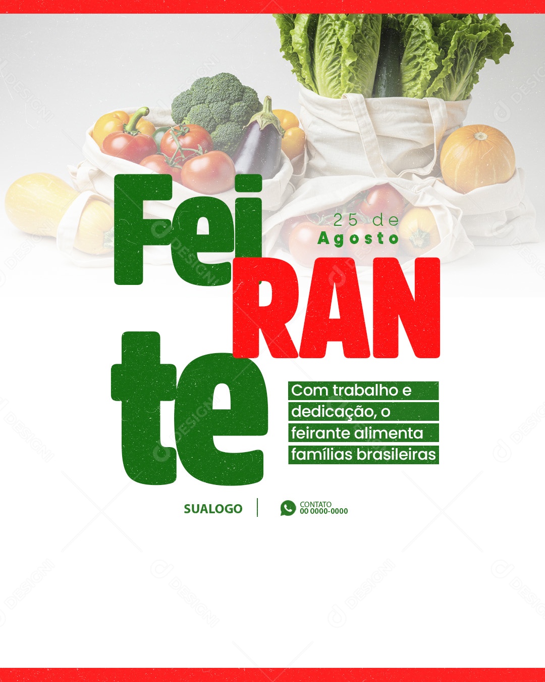 Dia do Feirante 25 de Agosto Social Media PSD Editável