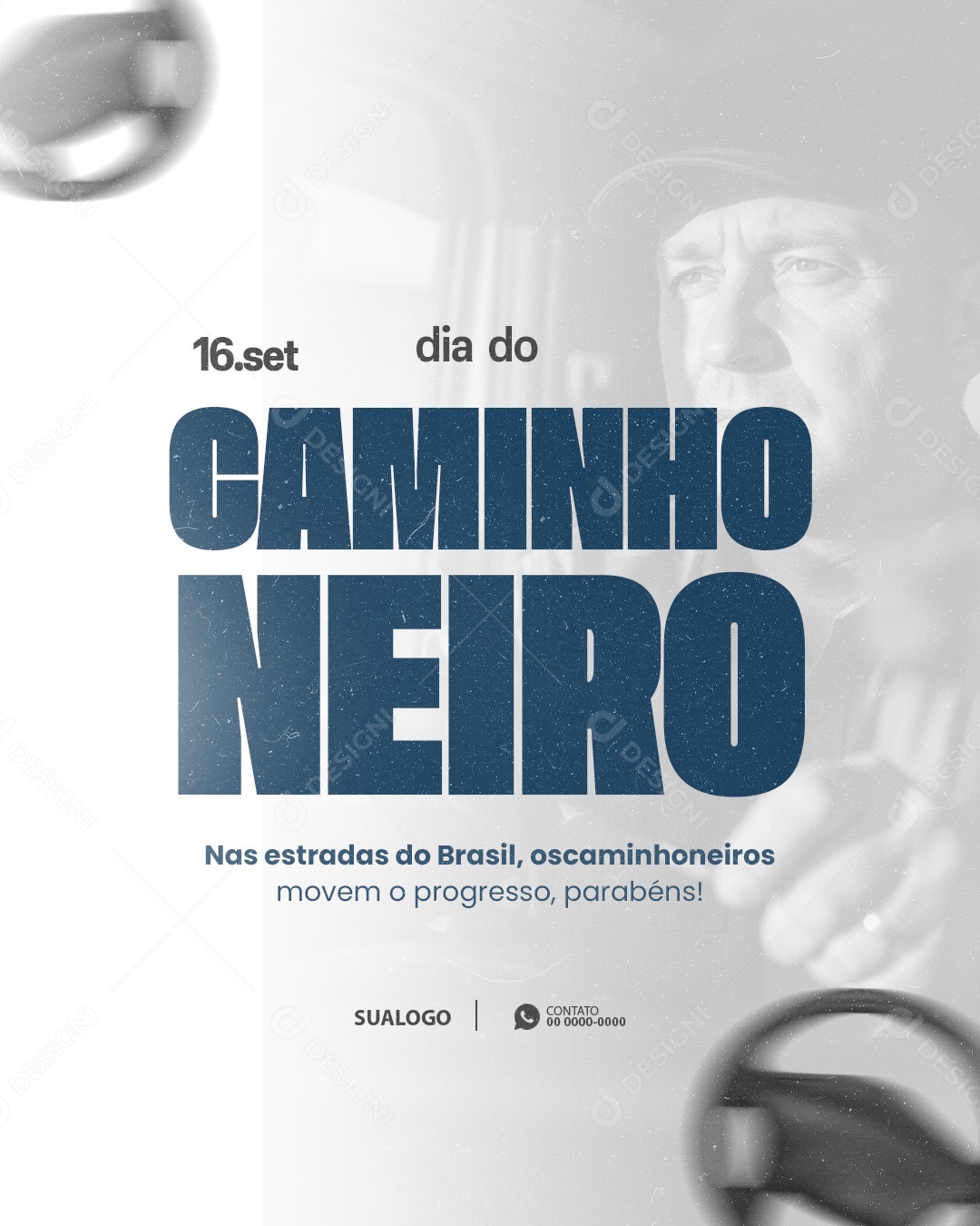 Dia do Caminhoneiro 30 de Junho Parabéns Social Mídia PSD Editável