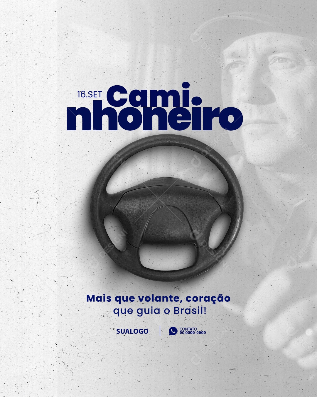 Dia do Caminhoneiro 30 de Junho Parabéns Social Mídia PSD Editável