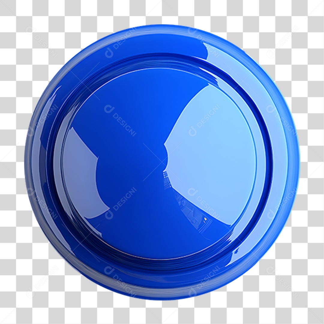 Botão Azul PNG Transparente
