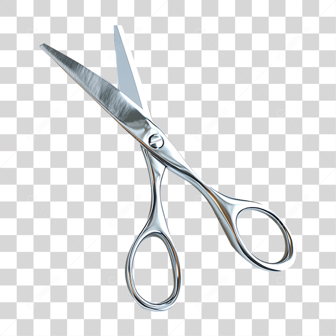 Tesoura de Prata PNG Transparente