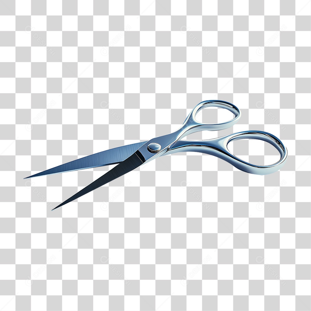 Tesoura de Prata PNG Transparente
