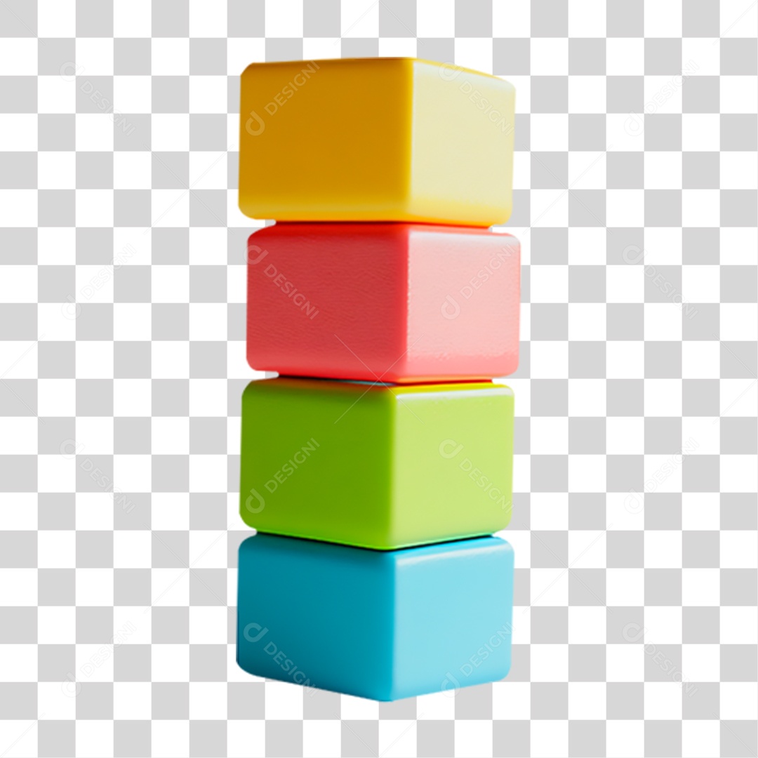 Cubos Coloridos PNG Transparente