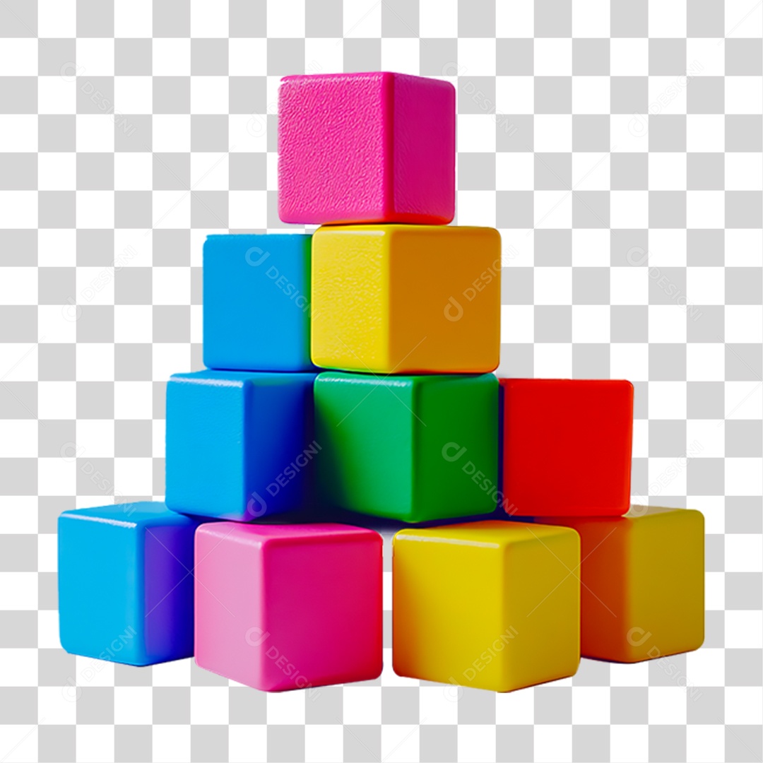Cubos Coloridos PNG Transparente