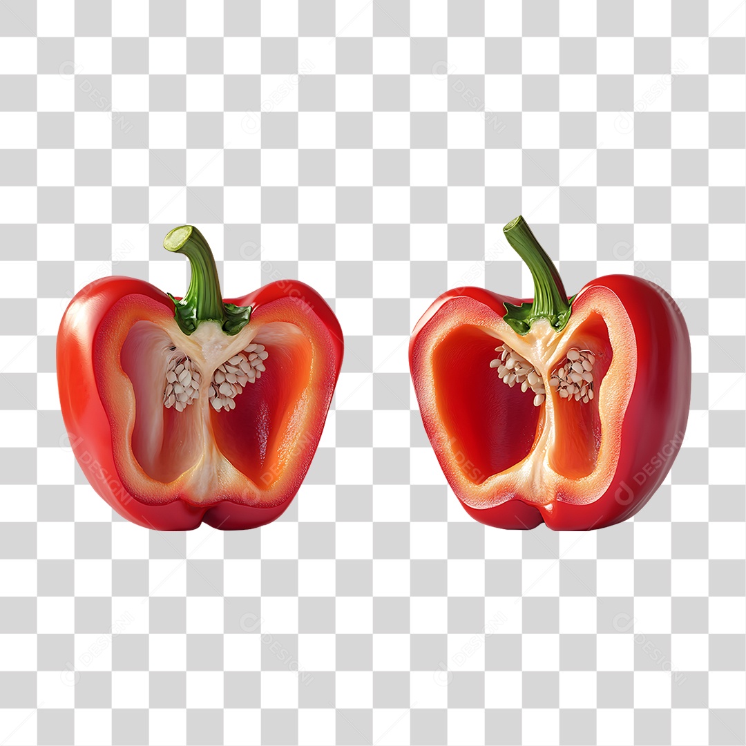 Pimentão Fatiado PNG Transparente