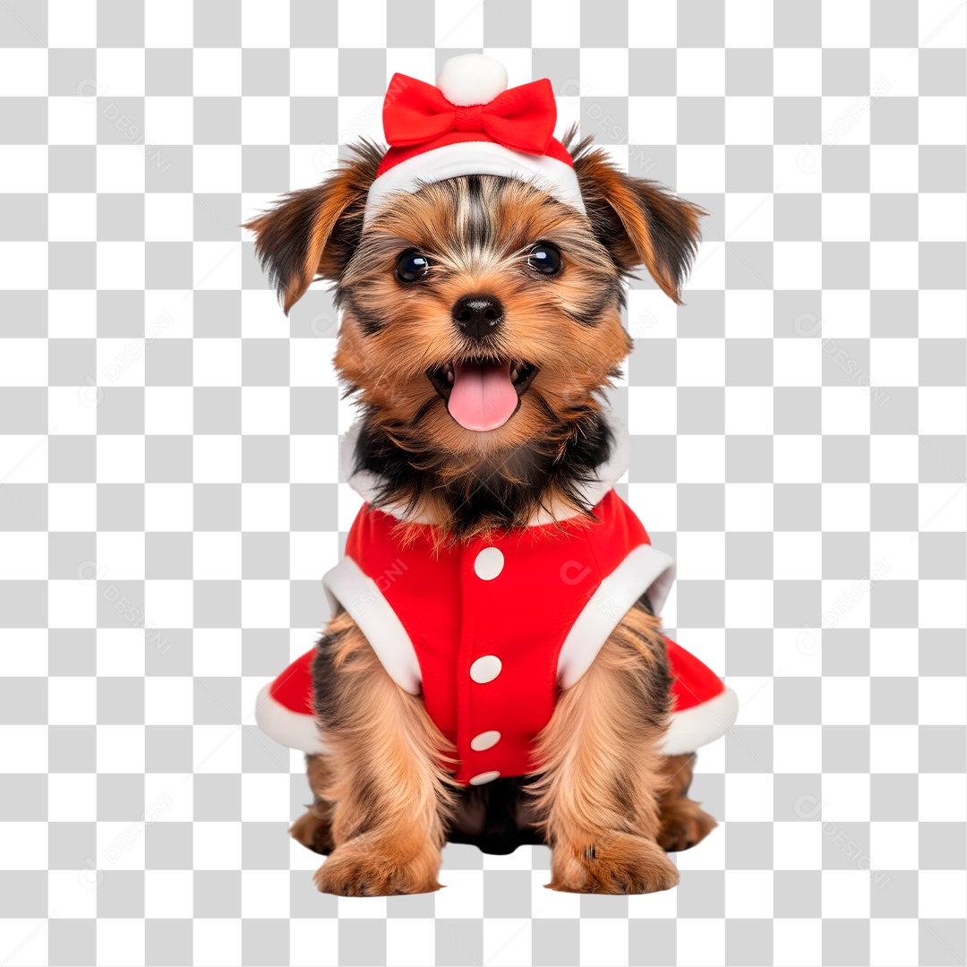 Cachorro de Roupinha Natalina PNG Transparente