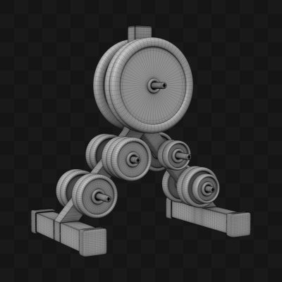 Porta Pesos de Academia - Modelo 3D