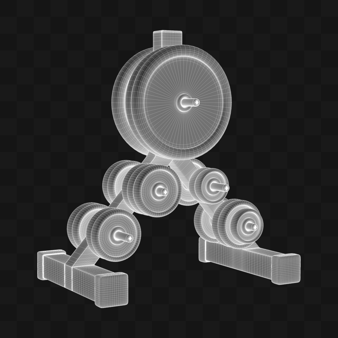 Porta Pesos de Academia - Modelo 3D