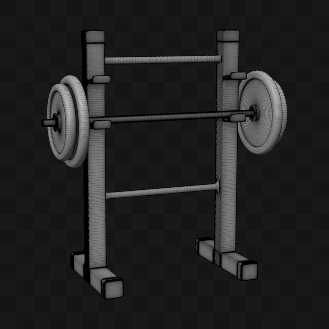 Porta Pesos de Academia - Modelo 3D