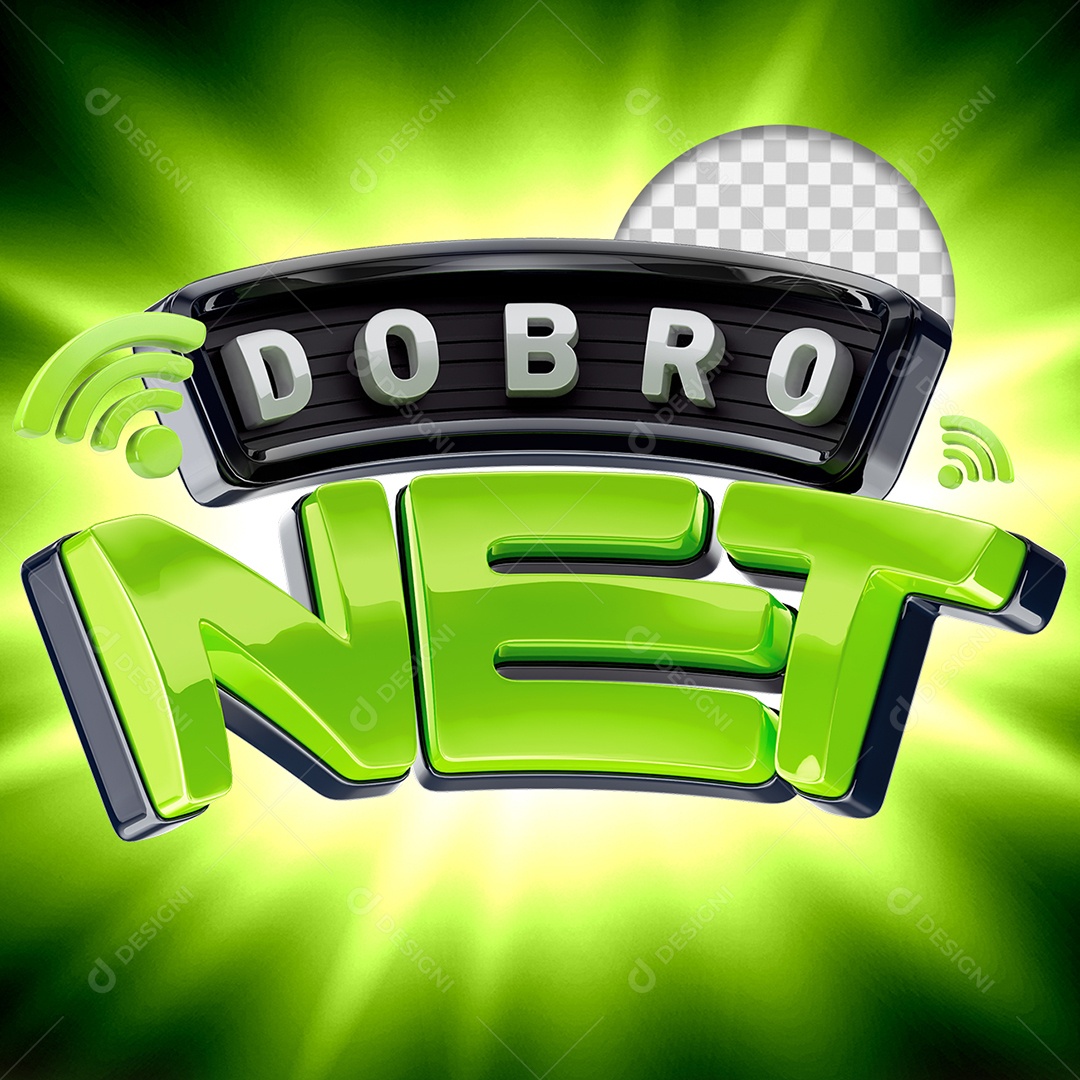 Dobro Net Selo 3D para Composição PSD