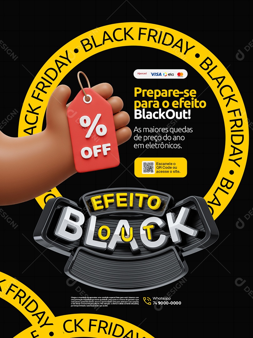 Efeito Blackout Loja de Eletrodomésticos As Maiores Quedas Social Media PSD Editável