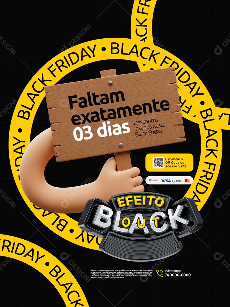 Efeito Blackout Loja de Eletrodomésticos Faltam Exatamente Social Media PSD Editável