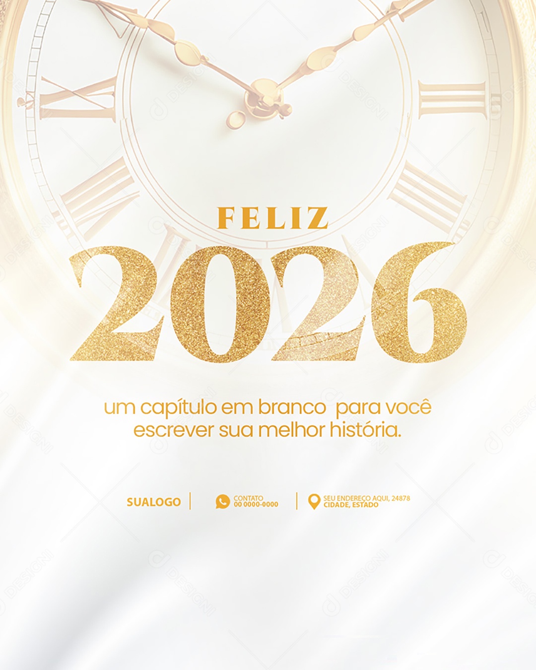 Feliz Ano Novo 2026 Social Media PSD Editável