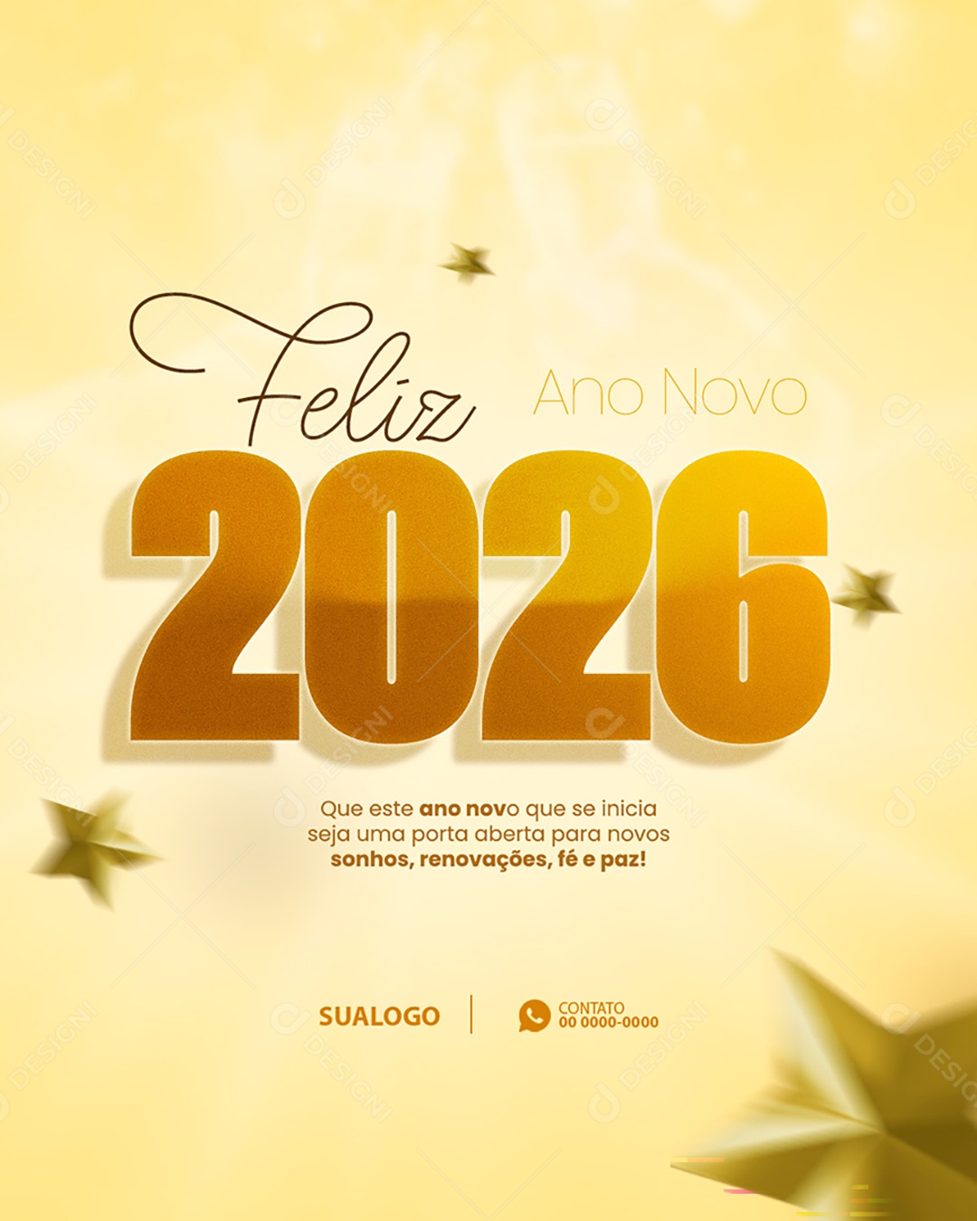 Feliz Ano Novo 2026 Social Media PSD Editável