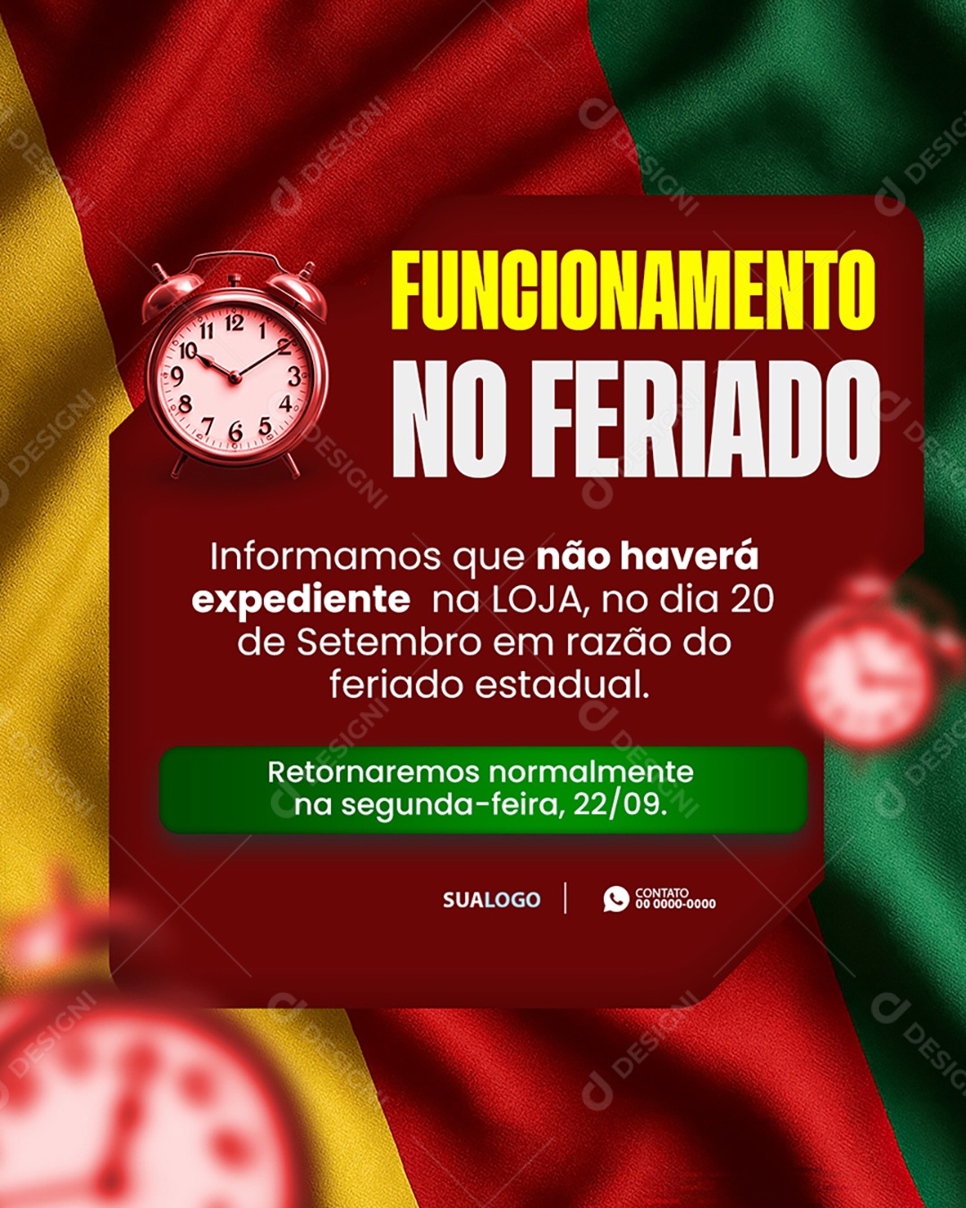 Story Loja Horário de Funcionamento Social Media PSD Editável